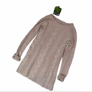 Lemon Cableknit Boyfriend Dusty Rose Sweater